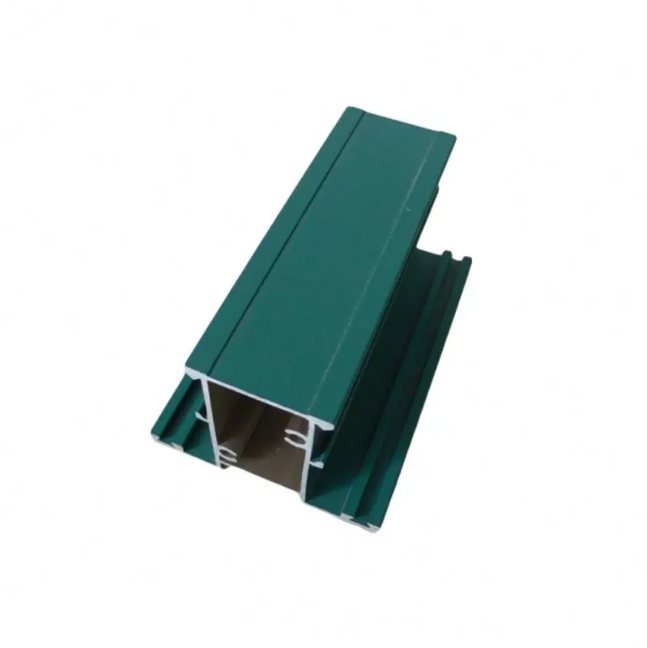 Le profil de porte de fenêtre de surface en aluminium de poudre verte de pin adaptent l'épaisseur aux besoins du client