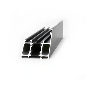 Profil de porte de fenêtre en aluminium enduit de poudre de charbon de bois d'isolation thermique