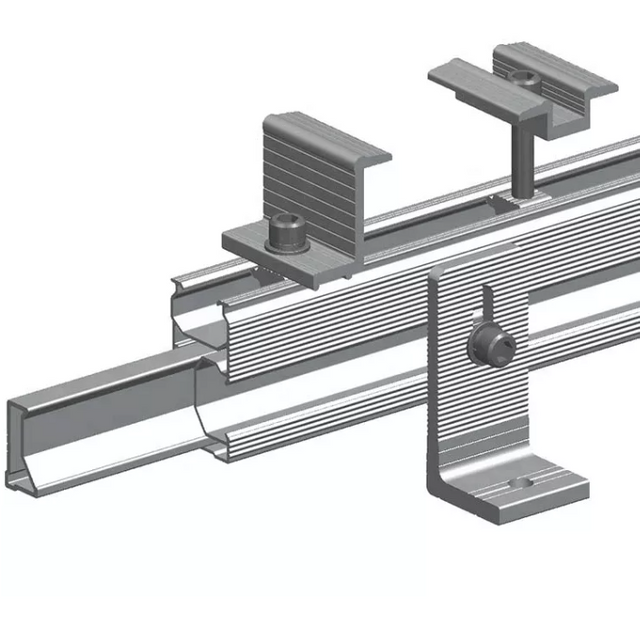 Profil d'extrusion de rail de montage de toit solaire en aluminium