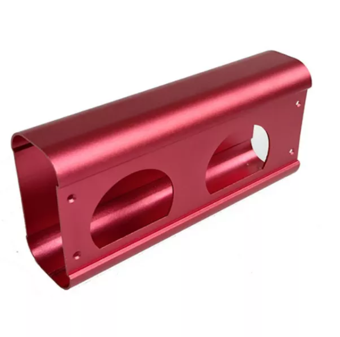 Profil fait sur commande en aluminium anodisé rouge de logement de moteur électrique de commande numérique par ordinateur