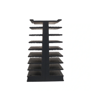 Profil de radiateur personnalisé de précision d'extrusion de dissipateur de chaleur anodisé noir en aluminium